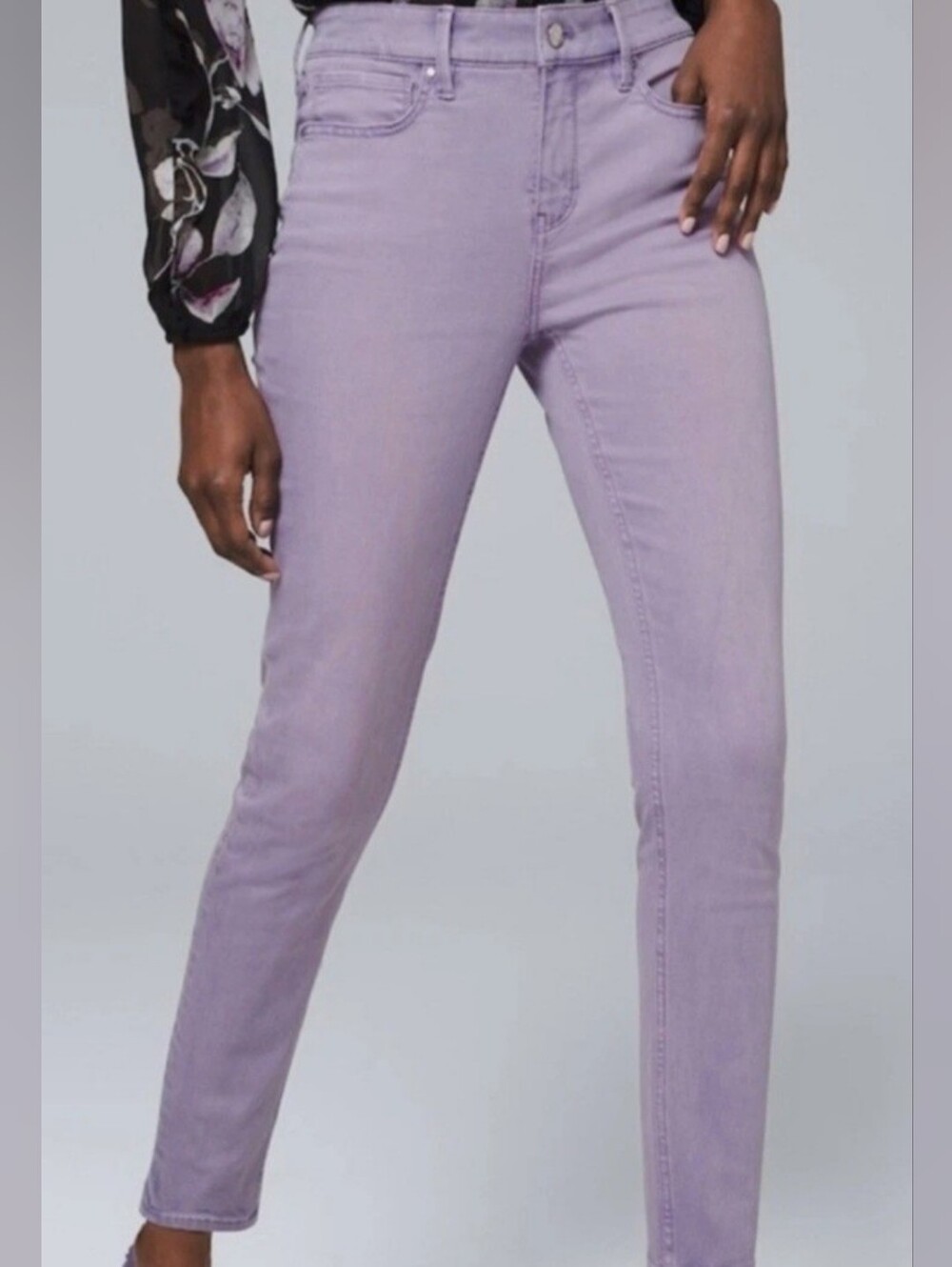 WHITE HOUSE BLACK MARKET Women’s Lavender Skinny Jeans